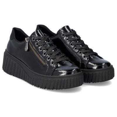 14. Buty na koturnie czarne Rieker W N2501-00