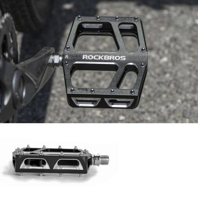 5. Pedały rowerowe Rockbros K399-BK platformowe szerokie - czarne