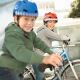5. Kask rowerowy dziecięcy Wozinsky motyw dinozaur 52-56 cm - czerwony