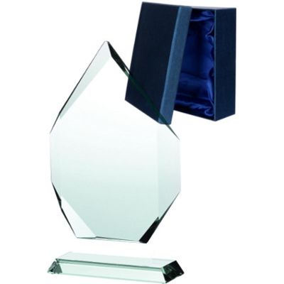3. Trofeum szklane z rozklejoną podstawą i etui