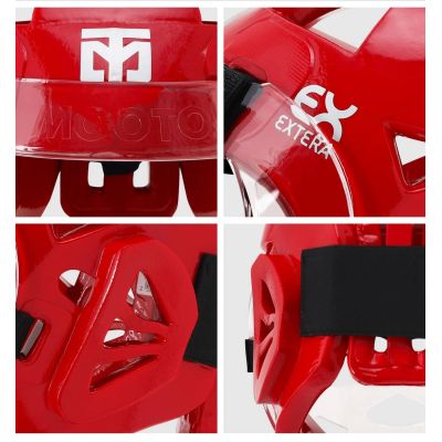 8. Kask z osłoną twarzy Extera 3 Pro World Taekwondo (WT) | MOOTO