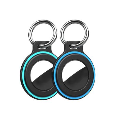 3. Etui airtag ze sprężynową klamrą zestaw 2szt - czarny