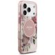 4. Etui Guess IML Flower & Tonal Circle MagSafe na iPhone 18 Pro Max / 17 Pro Max - różowe