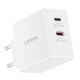 5. Ładowarka sieciowa Lenovo G0A6065WEU GaN 2x USB-C 65W biała