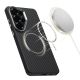 4. Etui Tech-Protect Ion Carbon MagSafe na Samsung Galaxy S26 Ultra - czarno-srebrne