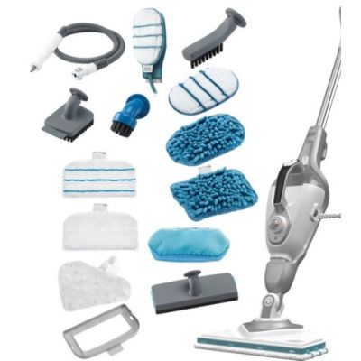 2. Mop parowy Black & Decker Steam-Mop + SteaMitt, pojemność 0,5 l, moc 1600 W, kolor szary