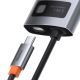 3. HUB Baseus Metal Gleam 6w1 USB-C - USB-C PD 100W 1x HDMI 4K 30Hz 3x USB-A 3.2 1x RJ45 - szary