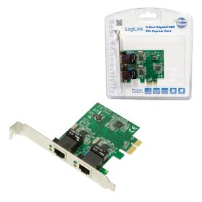 2. Logilink PC0075, 2-port Gigabit PCI Express network card Logilink 2 x Gigabit Lan (RJ 45) PCIe