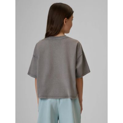 2. T-shirt bawełniany dziewczęcy 4F 4FJRSS26TTSHF3983-25S