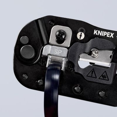 16. Knipex 97 51 13 zaciskarka kablowa Narzędzie do zaciskania Czarny, Niebieski, Czerwony