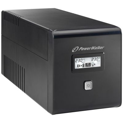 3. POWER WALKER UPS LINE-IN VI 1000 LCD 1000VA, 2X SCHUKO+2X IEC C13, RJ11/45, USB, LCD