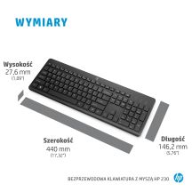 HP Zestaw bezprzewodowej myszy i klawiatury 230