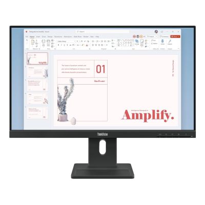 24. Lenovo ThinkVision E24-40 monitor 23,8" IPS 16:9 100 Hz 4 ms 1920x1080 250 cd/m2 1 HDMI Krucza czerń Gwarancja 36 miesięcy