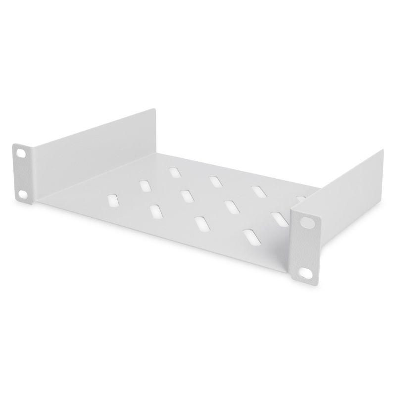18. Zestaw sieciowy 10": szafa wisząca 9U, półka, listwa zasilająca, 8-port switch, panel kat.6, szary