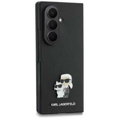 3. Etui Karl Lagerfeld Saffiano Karl&Choupette Pin na Samsung Galaxy Z Fold 8 Ultra - czarne