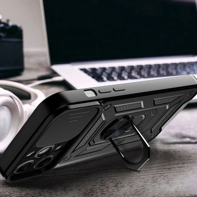 5. Hybrid Armor Camshield etui Huawei nova Y90 pancerny pokrowiec z osłoną na aparat czarne