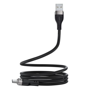 5. Kabel Acefast C11-04 USB-A - USB-C 3A 1,2 m w magnetycznym oplocie - czarny