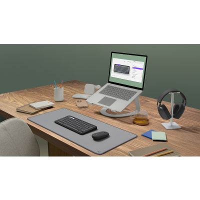 22. Logitech 920-012239 klawiatura Dołączona myszka Uniwersalne RF Wireless + Bluetooth QWERTY Amerykański międzynarodowy Grafitowy