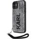 2. Etui Karl Lagerfeld Sequins Cord na iPhone 11 / Xr - srebrne
