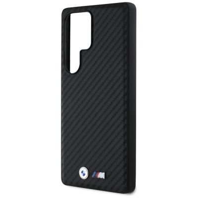 6. Etui BMW Leather Carbon MagSafe na Samsung Galaxy S25 Ultra - czarne