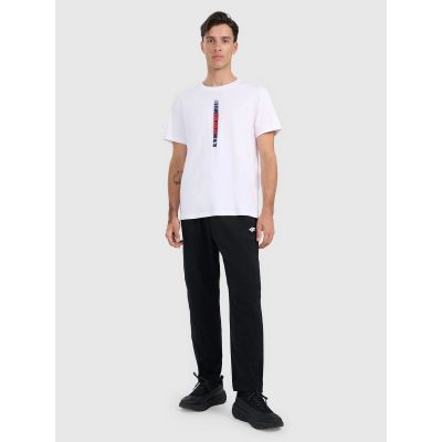 4. T-shirt regular z nadrukiem męski 4F 4FRAW25TTSHM3225-10S