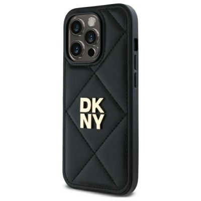 2. Etui DKNY Quilted Stack Logo na iPhone 14 Pro Max - czarne