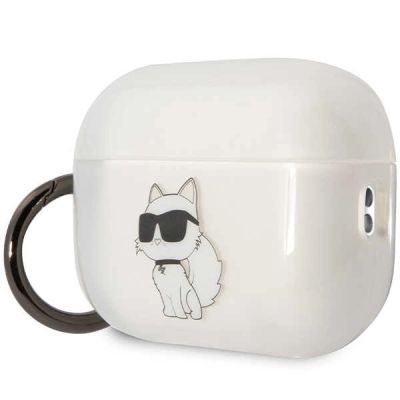 3. Etui Karl Lagerfeld Ikonik Choupette na AirPods Pro 2 - przezroczyste