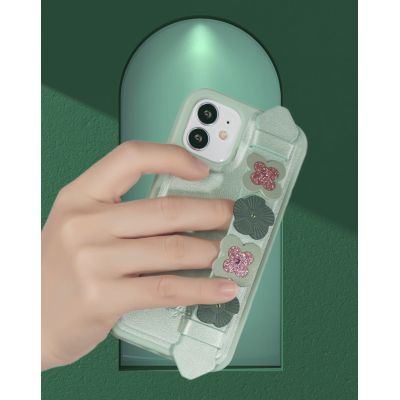 7. Kingxbar Sweet Series żelowe etui ozdobione oryginalnymi Kryształami Swarovskiego z podstawką iPhone 12 mini czarny