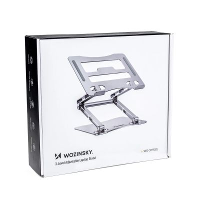 5. Podstawka pod laptopa, tablet Wozinsky WRS-CPY75DSS aluminiowa + Gratis! podstawka do smartfona - srebrna
