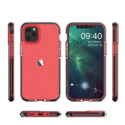 2. Spring Case pokrowiec żelowe etui z kolorową ramką do iPhone 13 mini żółty