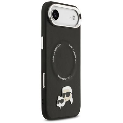 4. Etui Karl Lagerfeld Karl & Choupette Pins MagSafe na iPhone Air - czarne
