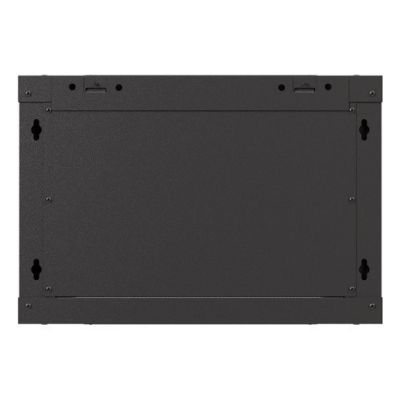 18. Szafa instalacyjna rack wisząca 19" 6U 540x350 czarna drzwi przeszklone LANBERG (Flat Pack)