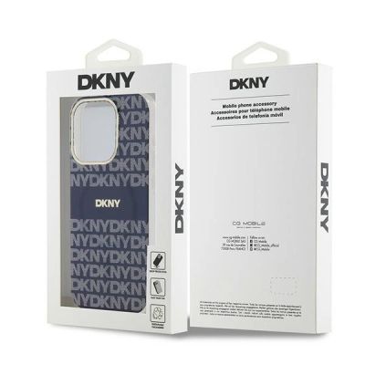 8. Etui DKNY IML Mono & Stripe MagSafe na iPhone 15 Pro Max - niebieskie