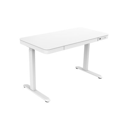 21. Activejet Biurko z elektryczną regulacją wysokości ET119W-C  w kolorze białym. Wymiar blatu 140 x 70 cm.