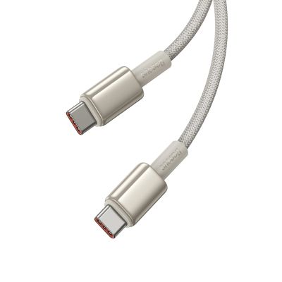 2. Kabel Baseus Tungsten Gold USB-C / USB-C 100W 1m - złoty