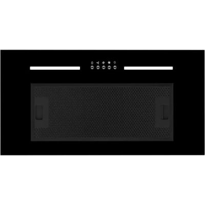2. Okkap kuchenny do zabudowy MPM-54-OWS-02 czarne szkło, oświetlenie LED, pochłaniacz i wyciąg