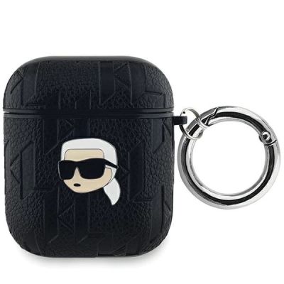 Etui Karl Lagerfeld Monogram Karl Head na AirPods 1 / 2 - czarne