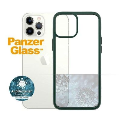 5. Etui PanzerGlass ClearCase na iPhone 12 Pro Max - przezroczysto-zielone