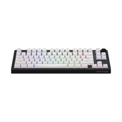 2. HATOR Skyfall 80 MAG ULTRA 8K klawiatura Gaming USB QWERTY US English Czarny, Biały