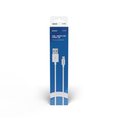 2. Kabel SAVIO CL-124 (Micro USB - USB 2.0 typu A ; 2m; kolor biały)