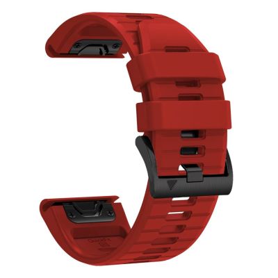 3. Pasek Tech-Protect Silicone na Garmin Fenix 5 / 6 / 6 Pro / 7 / 8 / 8 Pro / E / 9 / 9 Pro (47 mm) - czerwony