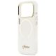 6. Etui Guess IML Script Metal MagSafe na iPhone 17 Pro - przezroczyste