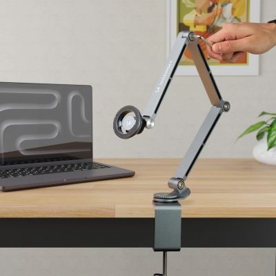 4. Uchwyt magnetyczny Wozinsky WTY0YS1 obrotowy 360° solidny na telefon tablet - szary