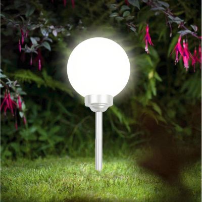 17. LAMPA SOLARNA KULA MLECZNA 20x53,5CM