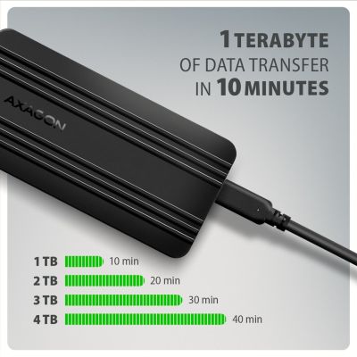 8. Axagon EEM2-40G obudowa do dysków twardych Obudowa SSD Czarny M.2