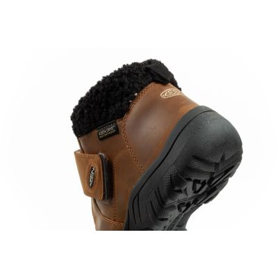 7. Keen buty zimowe dziecięce za kostkę Junior Kootenay wodoodporne brązowe