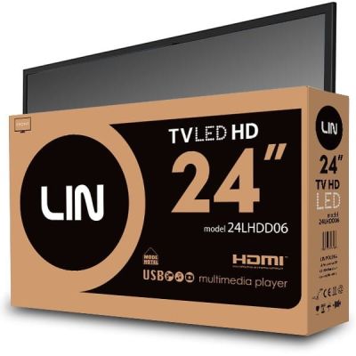 4. Telewizor Lin 24LHDD06 LED 24'' HD Ready DVB-T2 Czarny