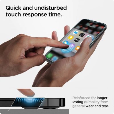 3. Szkło hartowane Spigen Glas.tR EZ Fit na iPhone 13 / 13 Pro / 14 / 16e / 17e- 2 szt.
