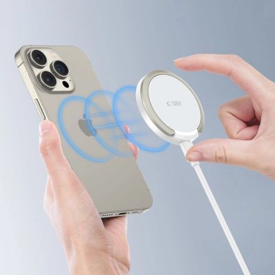 5. Ładowarka Tech-Protect QI15W-A33 indukcyjna z MagSafe i podstawką z kablem USB-A / USB-C - biała