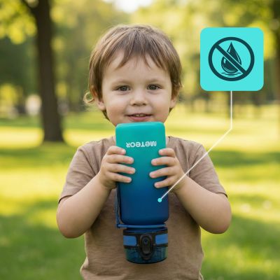 8. Bidon Meteor 350 ml 17657 niebieski/turkusowy